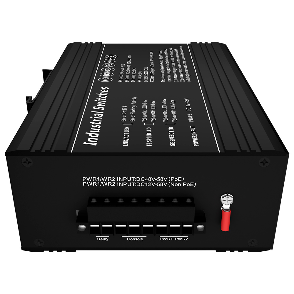 SW0604HIPOE-MGF-120-DIN | Switch PoE Carril DIN | 4 Puertos Gigabit + 2 SFP Gigabit | 90W puertos 1 o 2 / 30W puerto 3-4 / Máximo 120W 