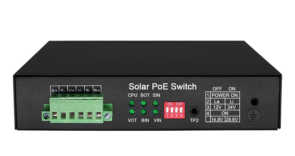 SW0605HIPOE-GF-DC-65 | Switch PoE No Gestionable | 5 puertos RJ45 10/100/1000 Mbps + 1 puerto SFP Gigabit uplink 