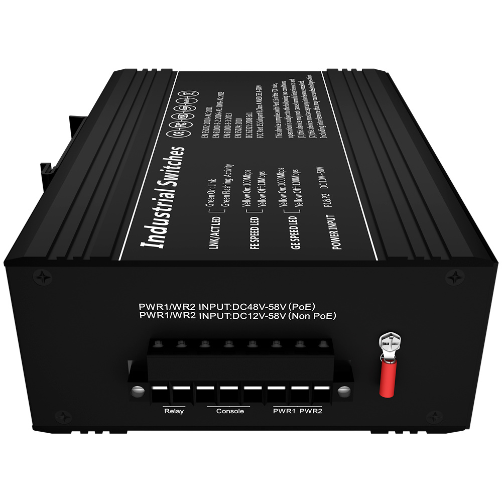 SW1008HIPOE-MGF-240-DIN | Switch PoE Carril DIN | 8 Puertos Gigabit + 2 SFP Gigabit | 90W puertos 1 y 2 / 30W puerto 3-8 / Máximo 240W 