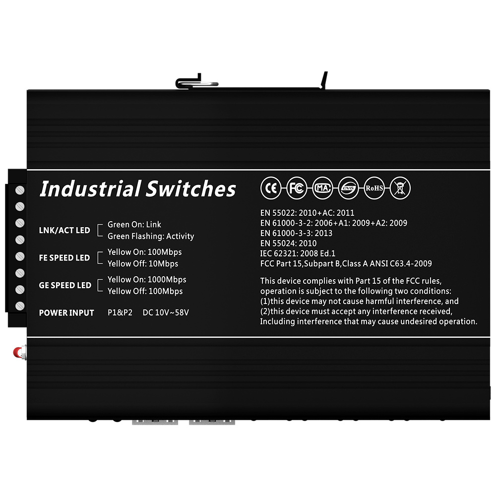 SW1208HIPOE-MGF-240-DIN | Switch PoE Carril DIN | 8 Puertos Gigabit + 4 SFP Gigabit | 90W puertos 1 y 2 / 30W puerto 3-8 / Máximo 240W 