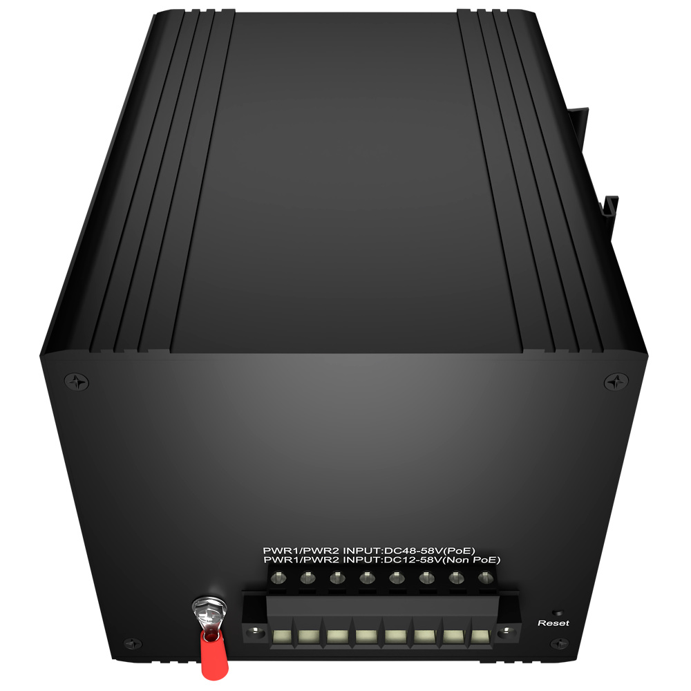 SW2624HIPOE-MGF-360-DIN | Switch PoE Carril DIN | 24 Puertos Gigabit + 4 SFP Gigabit | 90W puertos 1-2 23-24/30W puertos 3-22 /Max 360W 