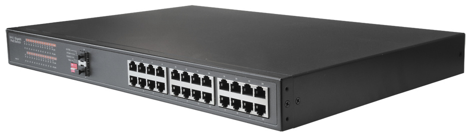 SW2624POE-GF-350  |  Switch PoE Gestionable  |  24 puertos PoE + 2 puertos SFP  |  10/100/1000 Mbps