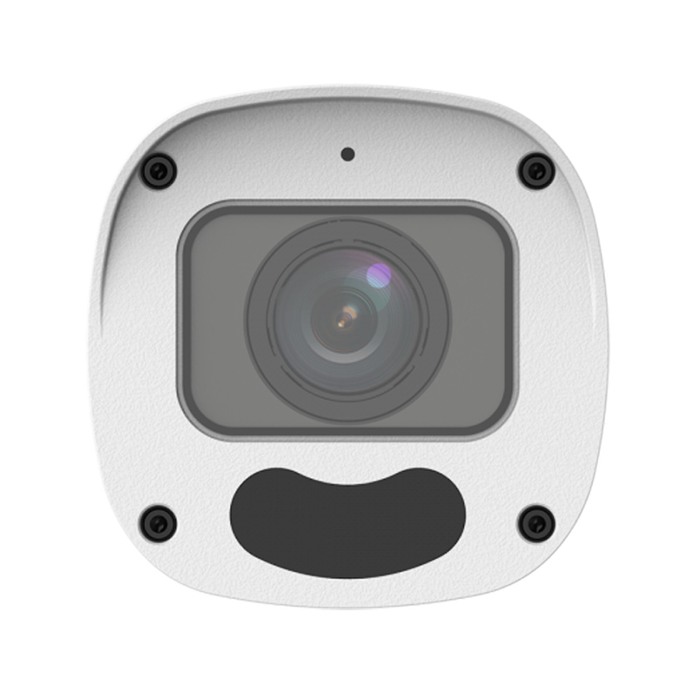 Cámara Bullet Uniarch Cámara de seguridad Uniarch Bullet con lente varifocal 2.8-12mm, 5Mpx y micrófono integrado. Ofrece visión nocturna IR de 30m, compresión Ultra265/H.265 y almacenamiento MicroSD. Diseño IP67 resistente al agua y polvo. Compatible con PoE y sistemas ONVIF para vigilancia avanzada y acceso remoto
