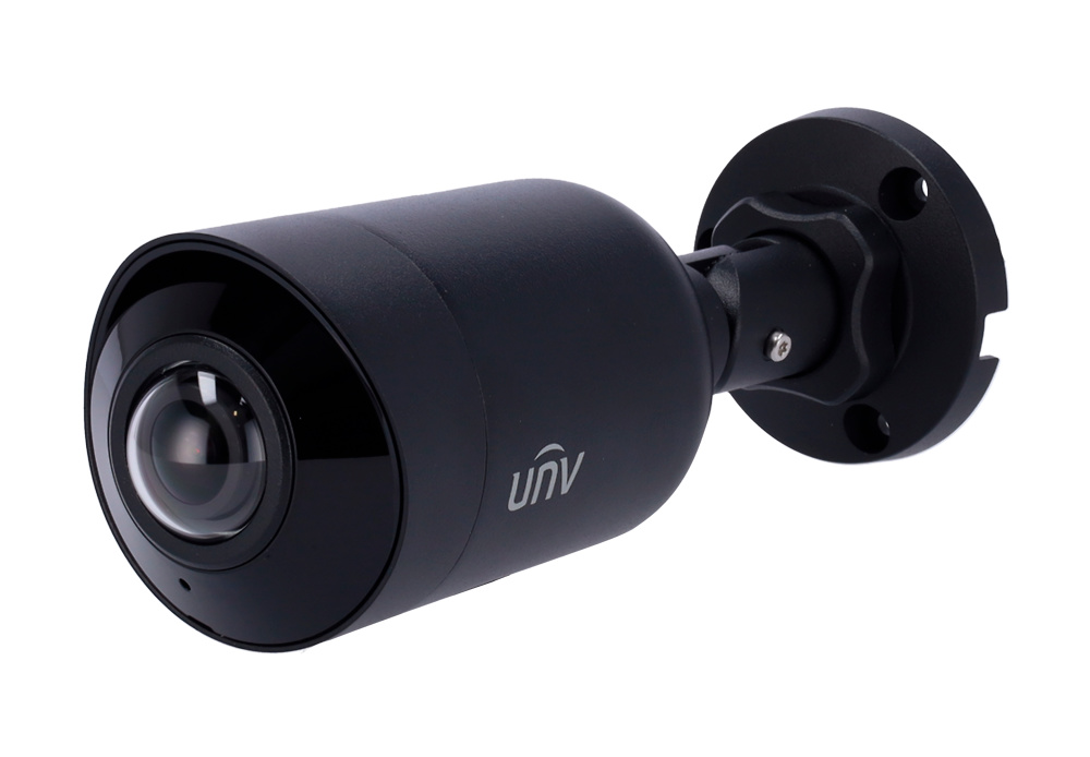 UV-IPC2105SB-ADF16KM-I0-BLACK  |  UNIVIEW   -  Cámara IP Bullet  |  5 Mpx  |  Lente fija 1,6 mm  |  Leds IR 20 metros  |  Micrófono integrado  |  Algoritmo AI
