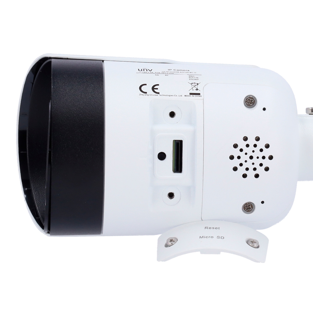 UV-IPC2124SB-ADF28KMC-I0 | UNIVIEW - Cámara IP Bullet | 4 Mpx | Lente Fija 2,8 mm | Leds IR 30 metros | Micrófono y Altavoz integrados | Algoritmo AI 