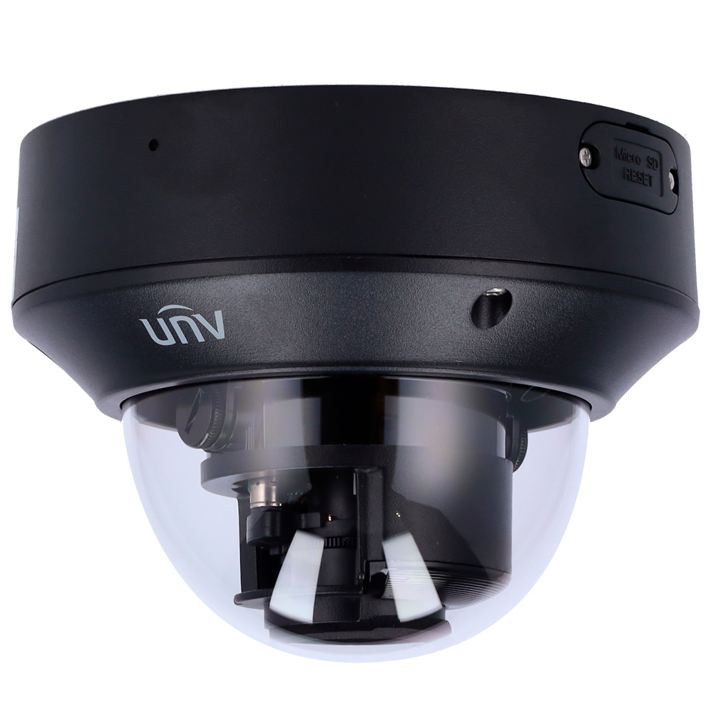 UV-IPC3238SB-ADZK-I0-BLACK  |  UNIVIEW   -  Cámara Domo IP Uniview |  8 Mpx  |  Lente 2.8 ~ 12 mm | Light Hunter | Conteo de personas  |  Micrófono integrado  |  Alarmas