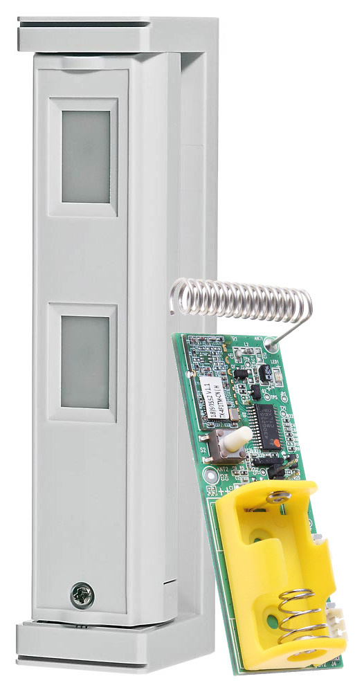 VESTA-FTN-RAM  |  VESTA  -  Detector vía radio de doble PIR para exteriores de 5x1m  |  2 zonas de detección  |  Discrimina mascotas  |  Lente ajustable a 2 o 5 metros de alcance