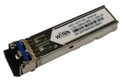 WI-SFP20-20KM  |  WI-TEK  -  Módulo óptico SFP monomodo (SM)   |  Conector SC para 1 fibra  |  20Km