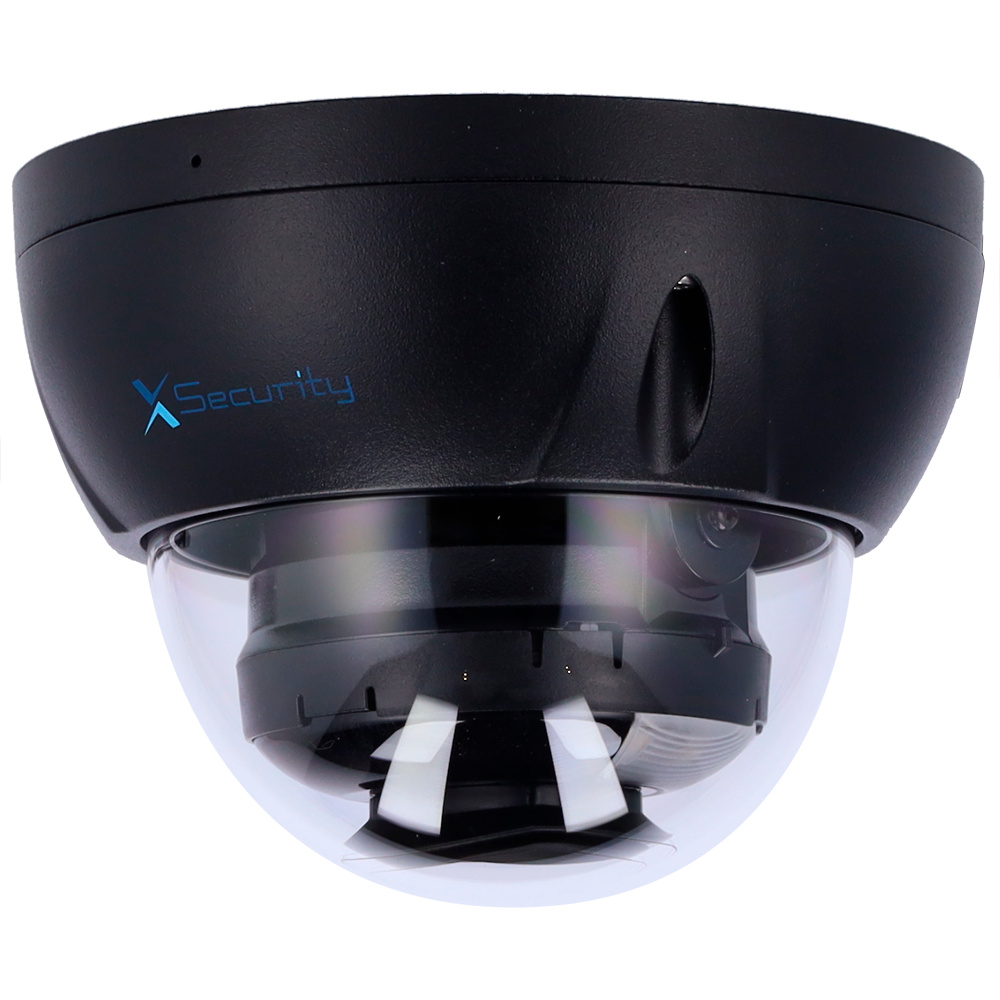 XS-IPD842A-6P-DL-WIZ-BLACK    |  X-SECURITY  -   Cámara IP  domo  |  6 Mpx  |  Lente 2,8mm  |  Dual Light (IR 30m y Luz Blanca 30m)  |  Micrófono integrado