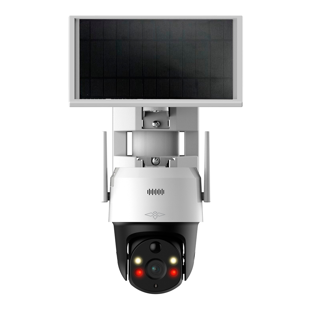 XS-IPPT400ATA-4U-SPIR-SOLAR | X-SECURITY - Domo motorizado IP 4G | 4 Mpx | Lente 4 mm | Micrófono y Altavoz integrados | Luz Dual: IR y Luz Blanca 30 metros | PIR 