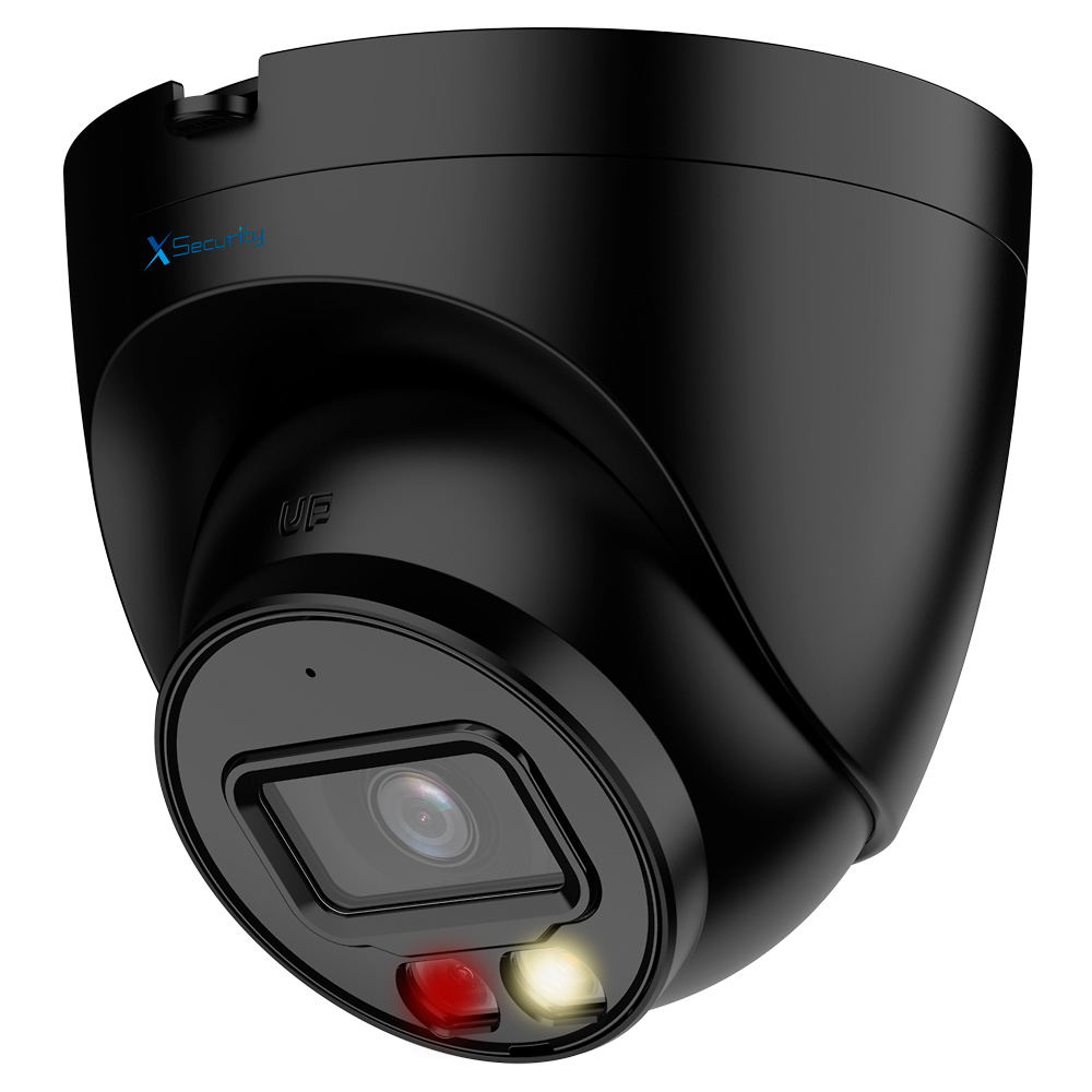 XS-IPT981A-6P-DL-WIZ-BLACK  |  X-SECURITY  -   Cámara domo IP Turret  WizSense |  6 Mpx  |  Lente 2.8 mm  |  Dual Light(IR 60m y Luz Blanca 60m  |  Micrófono integrado