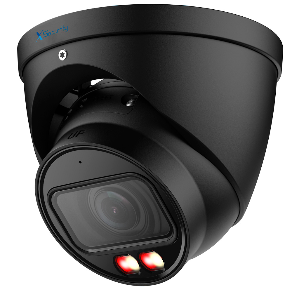 XS-IPT990ZA-6P-DL-WIZ-BLACK  |  X-SECURITY  -   Cámara domo IP Turret  WizSense |  6 Mpx  |  Lente Motorizada 2.7~13.5mm  |  Dual Light(IR 40m y Luz Blanca 40m  |  Micrófono integrado