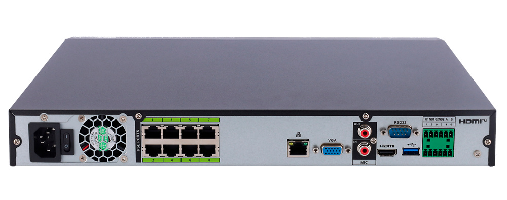 XS-NVR6208A-8P-AI | X-SECURITY - Grabador NVR de 8 canales IP Acupick | 8 Puertos PoE | 384Mbps | Resolución Max. 32 Mpx | SMD Plus | Acupick 