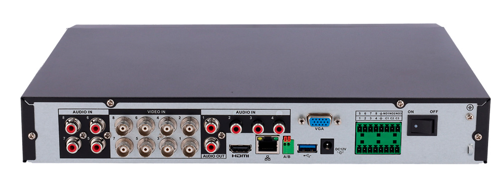 XS-XVR6108ASM-4KL-2AI | X-SECURITY - Grabador XVR 5 en 1 | 8 Canales de video BNC + 8 canales IP | Alarmas 