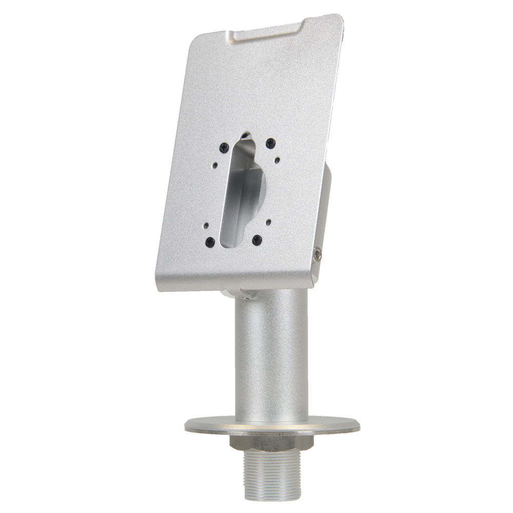 zk-bracket-proface-soporte-vertical-torno Soporte metálico ZKTeco ZK-BRACKET-PROFACE para tornos, diseñado para la instalación de terminales biométricos ZK-PROFACE-X. Fabricado en aluminio de alta resistencia y apto para uso profesional en interior o exterior