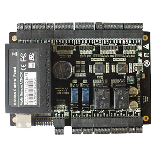 Controladora IP ZKTeco C3-200 Controladora IP ZKTeco. Controladora de accesos RFID. Entrada de 4 pulsadores, 4 sensores de puerta y 4 entradas auxiliares.