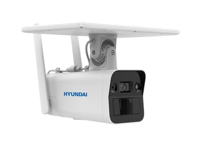 HYU-1062   |  HYUNDAI  -  Cámara IP Wifi Solar   |  4 Mpx  |  4G  |  Lente fija  |  Smart IR 30 metros  |   Audio bidireccional con Micrófono y Altavoz integrados