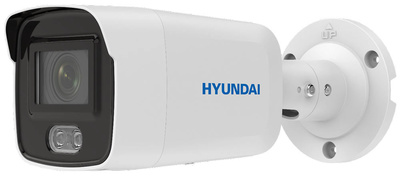 HYU-960  |  HYUNDAI  -  Cámara Bullet IP  AISENSE ColorView|  4 Mpx  |  Lente fija  |  Luz Blanca 40 metros  |  Protección Perimetral y Detección Facial  |  Micrófono integrado