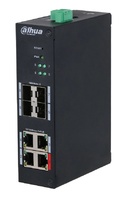 DH-HS4408-4ET-60   |  DAHUA  -  Switch PoE Industrial L2 de 4 puertos  |  4 puertos SFP UpLink Gigabit  |  60W