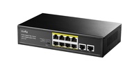 GS1010P   |  CUDY  -  Switch de 8 puertos PoE+ Gigabit  +  2 puertos Uplink RJ45 Gigabit