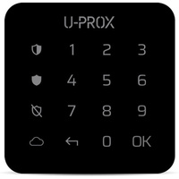 KEYPAD G1 BLACK | U-PROX  -  Teclado con botones táctiles |  Frecuencia RF 868~868,6MHz  |  Alcance hasta 4800 metros