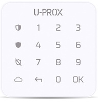 KEYPAD G1 WHITE | U-PROX  -  Teclado con botones táctiles |  Frecuencia RF 868~868,6MHz  |  Alcance hasta 4800 metros