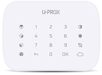 KEYPAD G4 WHITE | U-PROX  -  Teclado con botones táctiles |  Frecuencia RF 868~868,6MHz  |  Alcance hasta 4800 metros