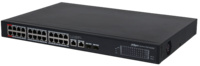 PFS3228-24GT-360-V2  |  DAHUA  -  Switch de 24 Puertos POE Gigabit  |  2 puertos RJ45 Uplink Gigabit  |  2 puertos SFP Gigabit