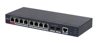 S4210-8GT-110  |  DAHUA  -  Switch de 10 puertos Gigabit con 8 PoE  |  2 puertos SFP Gigabit