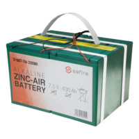 SF-BATT-75V-3200WH   |  Batería zinc-aire  |  Voltaje 7V DC  |  Capacidad 430 Ah / 3200 Wh