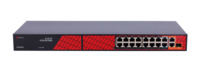 SF-SW1916HIPOE-HF-300  |  SAFIRE  -  Switch Hi-PoE  |  16 Puertos PoE + 2 Uplink RJ45 + 2 Uplink SFP  |  No Gestionable