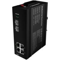 SW0604HIPOE-MGF-120-DIN  |  Switch PoE Carril DIN  |  4 Puertos Gigabit + 2 SFP Gigabit  |  90W puertos 1 o 2 / 30W puerto 3-4 / Máximo 120W