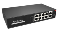 SW1008POE-100-E  |  Switch PoE No Gestionable  |  8 puertos RJ45 10/100 Mbps + 2  Uplink RJ45 10/100 Mbps