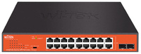 WI-PS318GFH  |  WI-TEK  -  Switch POE No Gestionable de 16 puertos PoE Gigabit + 2 Combo Gigabit