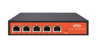 WI-PS505G  |  WI-TEK  -  Switch POE No Gestionable de 4 puertos  + 1 puertos Up-Link  2,5 Gbps  | 65W