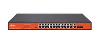 WI-PS526G V4  |  WI-TEK  -  Switch POE No Gestionable de 24 puertos  + 2 puertos SFP Gigabit  | 250W