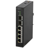 XS-SW0604HIPOE-MF-120-DIN  |  X-SECURITY  -  Switch 3 puertos FE + 1GE + 2 SFP GE  |  60W puerto 4 / 30W puerto 1-3/ Máximo 120W