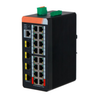 XS-SWI2016HIPOE-MGF-240-DIN  |  Switch PoE Gestionable  |  16 puertos PoE RJ45 Gigabit + 4 puertos SFP Gigabit
